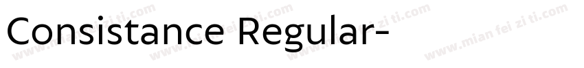 Consistance Regular字体转换